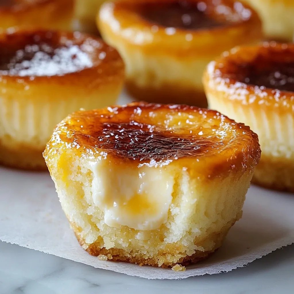 Delicious Vanilla Bean Crème Brûlée Cheesecake Cupcakes