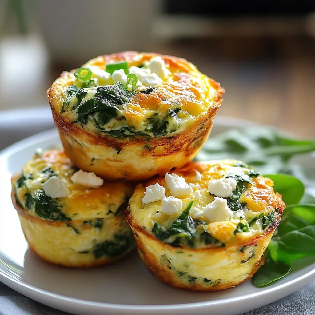 Quick & Healthy Egg Muffins with Spinach and Feta