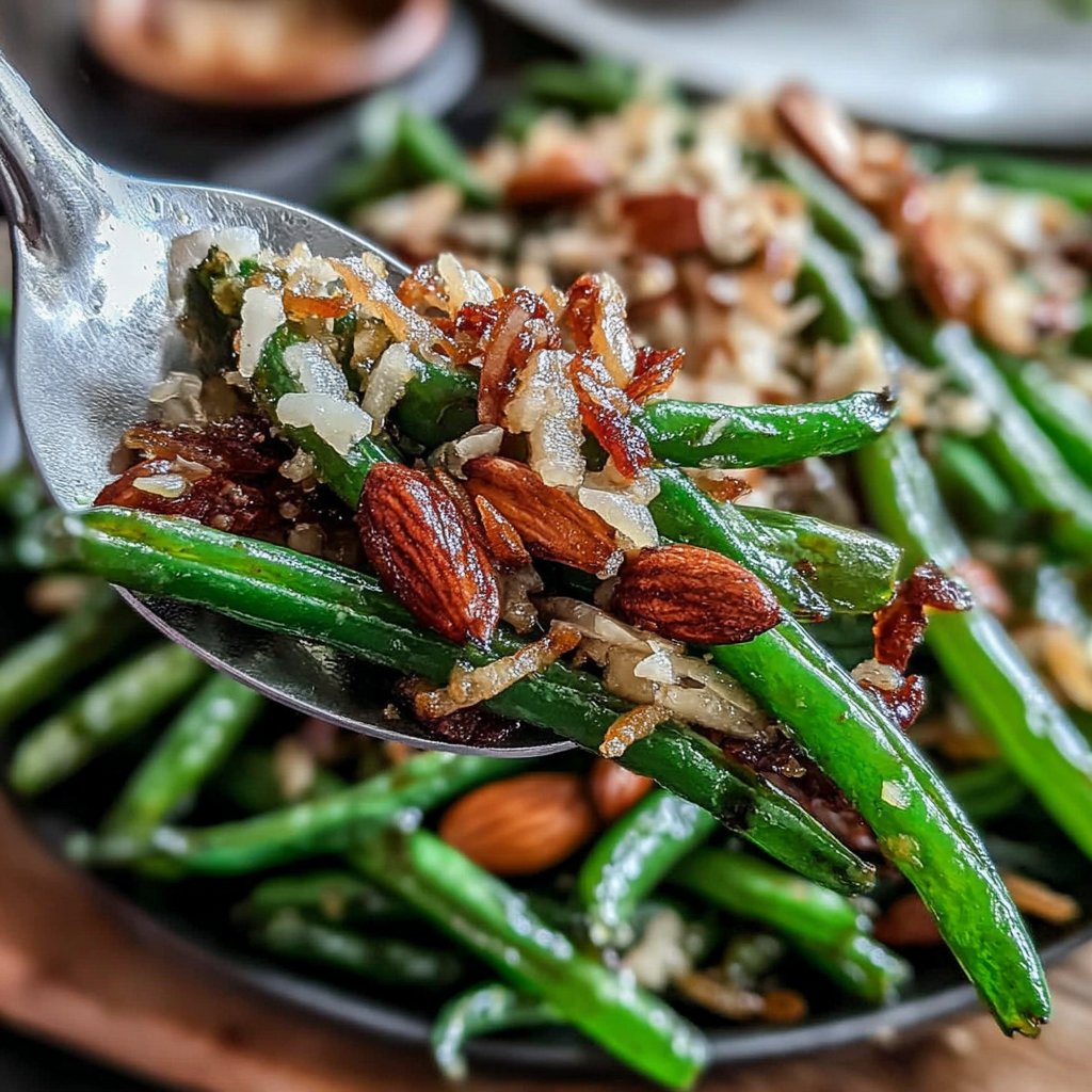 Roasted Green Beans Almondine