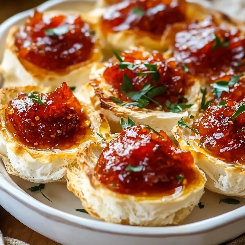 Quick Pepper Jelly Cream Cheese Appetizer Dip and Bites
