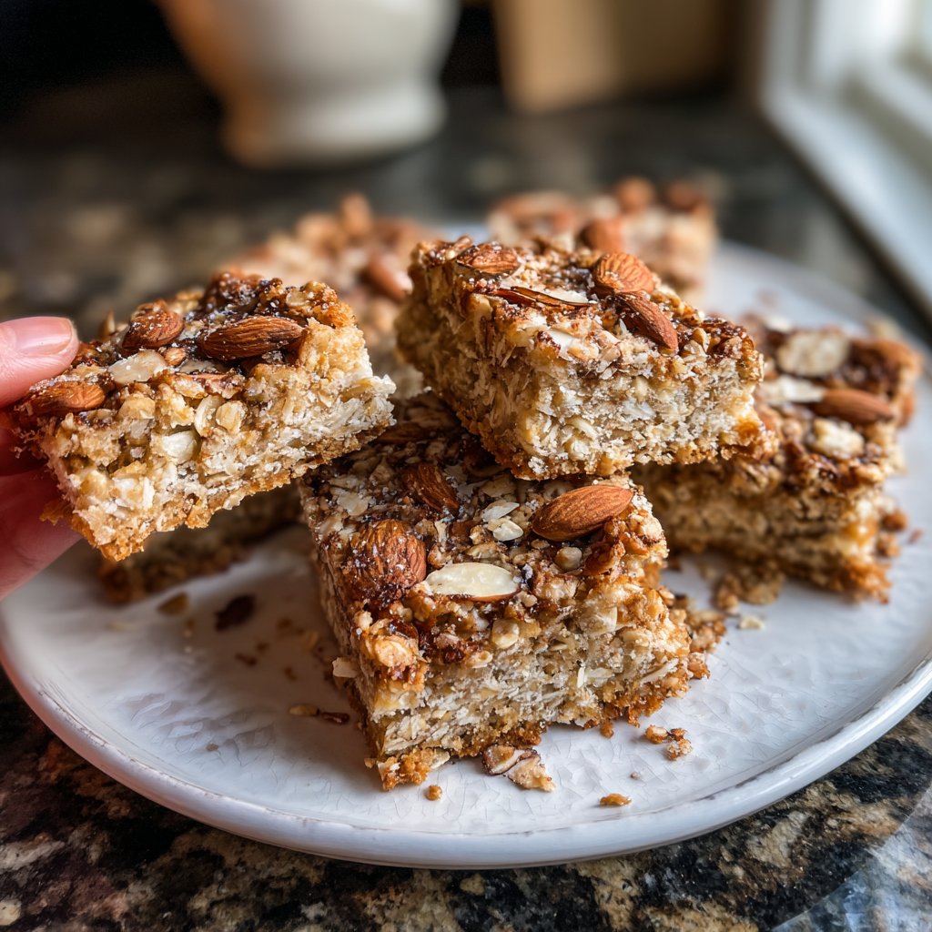 Vanilla Almond Oat Breakfast Squares