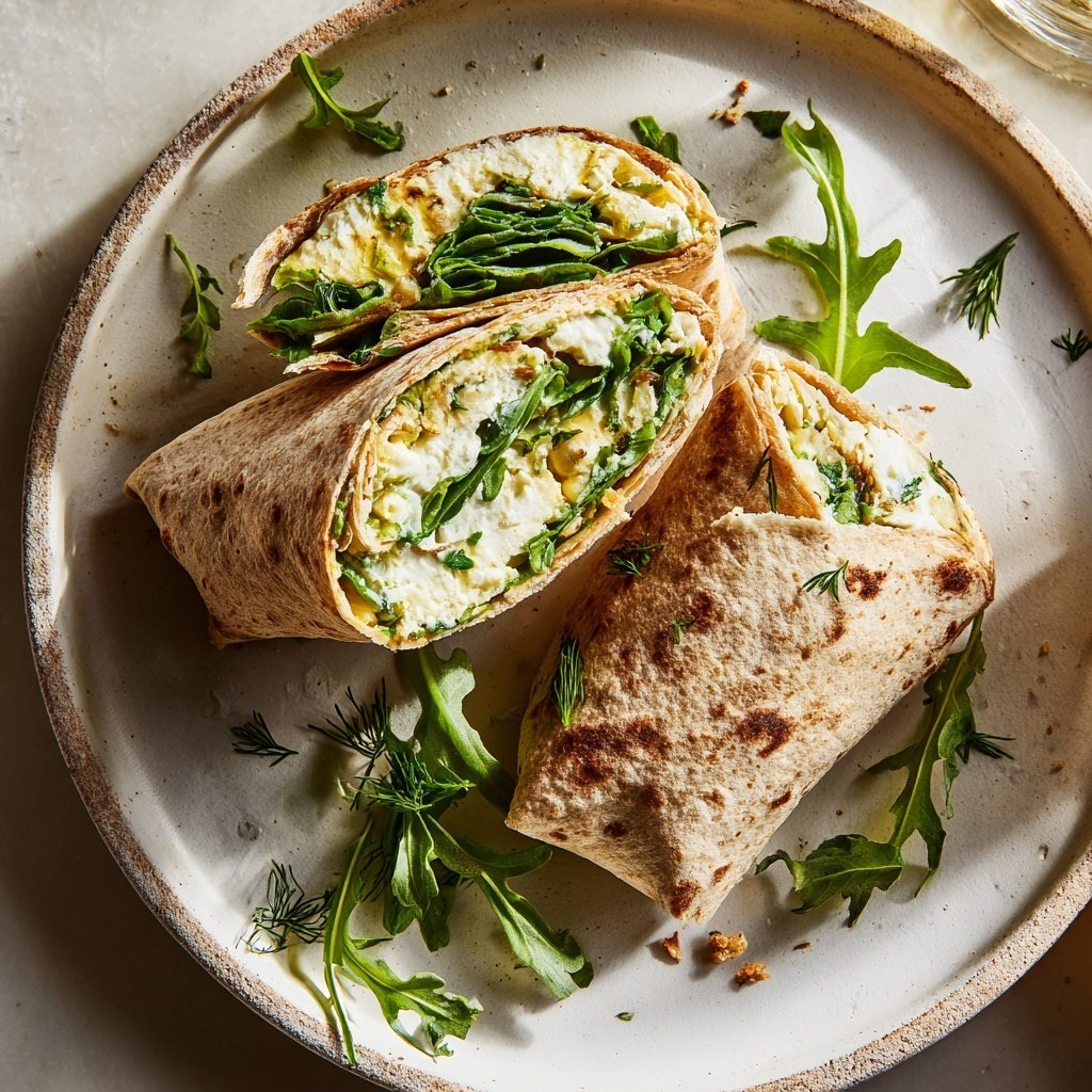 Healthy Lunch Lemon White Bean Wrap