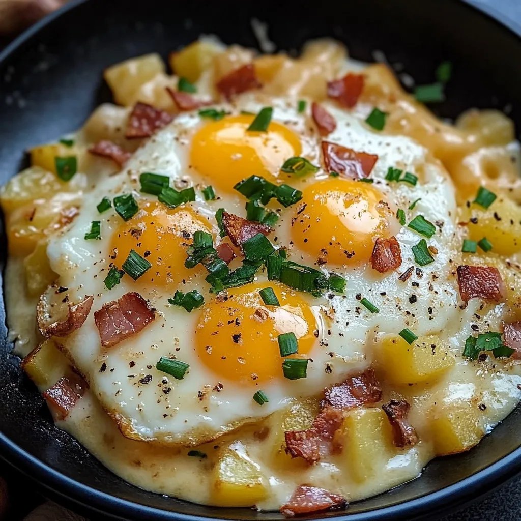 Cheesy Potato Egg Scramble