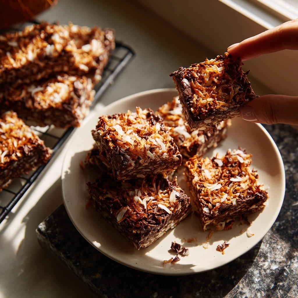 Chocolate Coconut Snack Bars