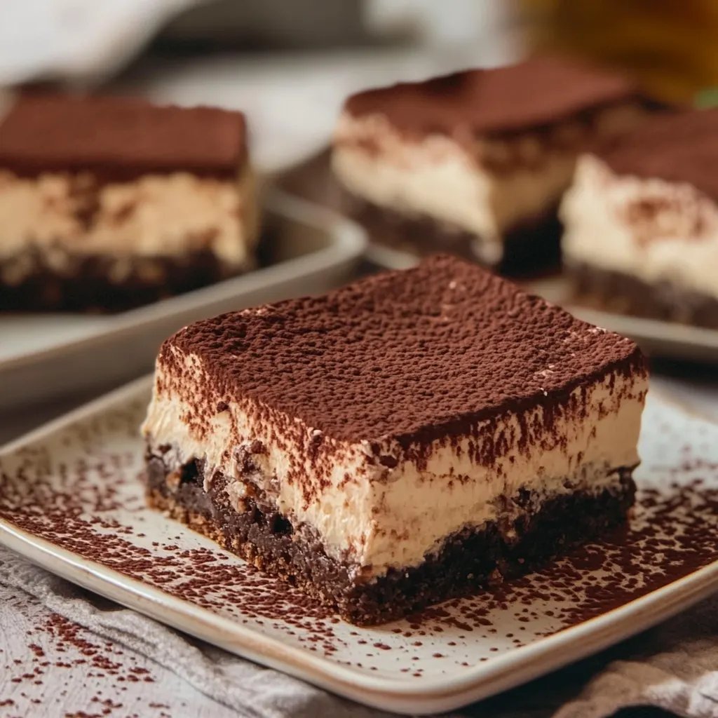 Easy Tiramisu Brownies