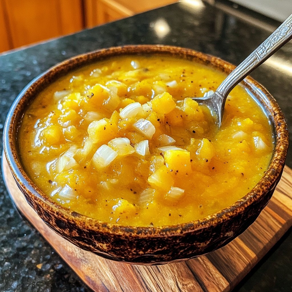 Squash Soup with Onion and Garlic