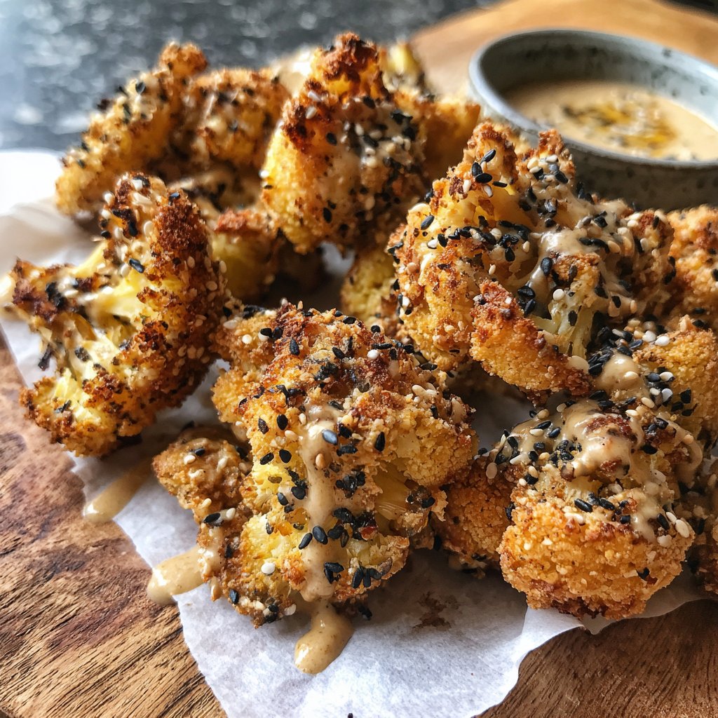 Crispy Cauliflower Tahini Bites