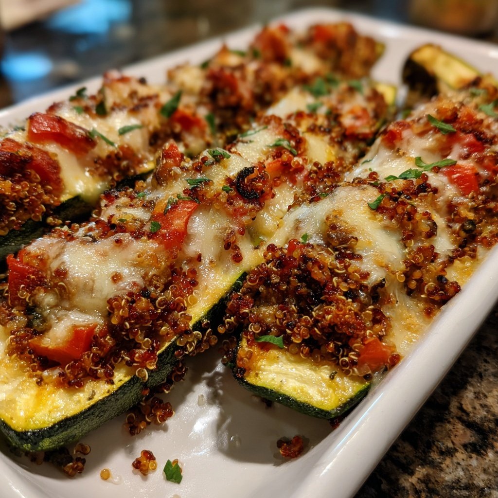 Baked Zucchini Veggie Boats