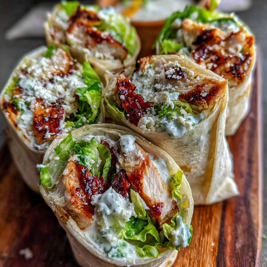 Healthy Chicken Caesar Salad Wraps