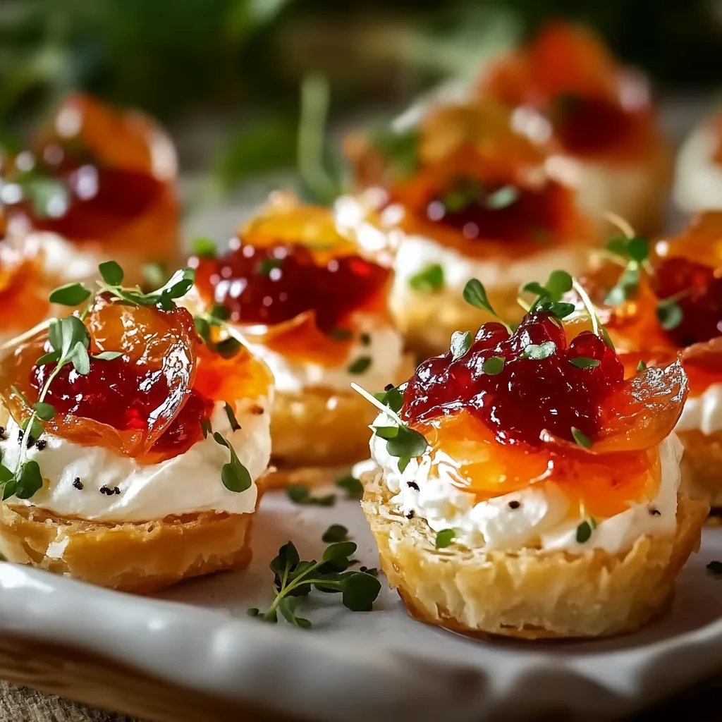 Quick Pepper Jelly Cream Cheese Appetizer Dip and Bites