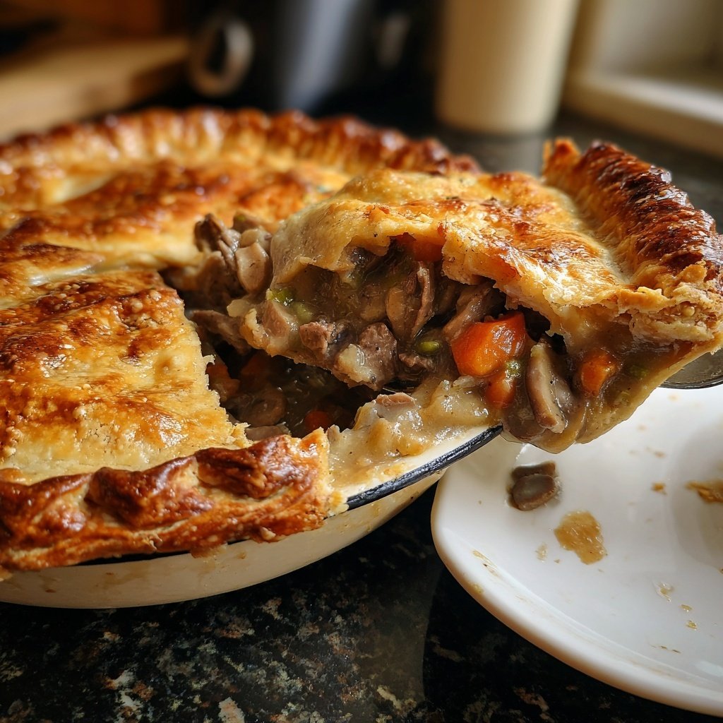 Comfort Food Beef and Mushroom Pot Pie