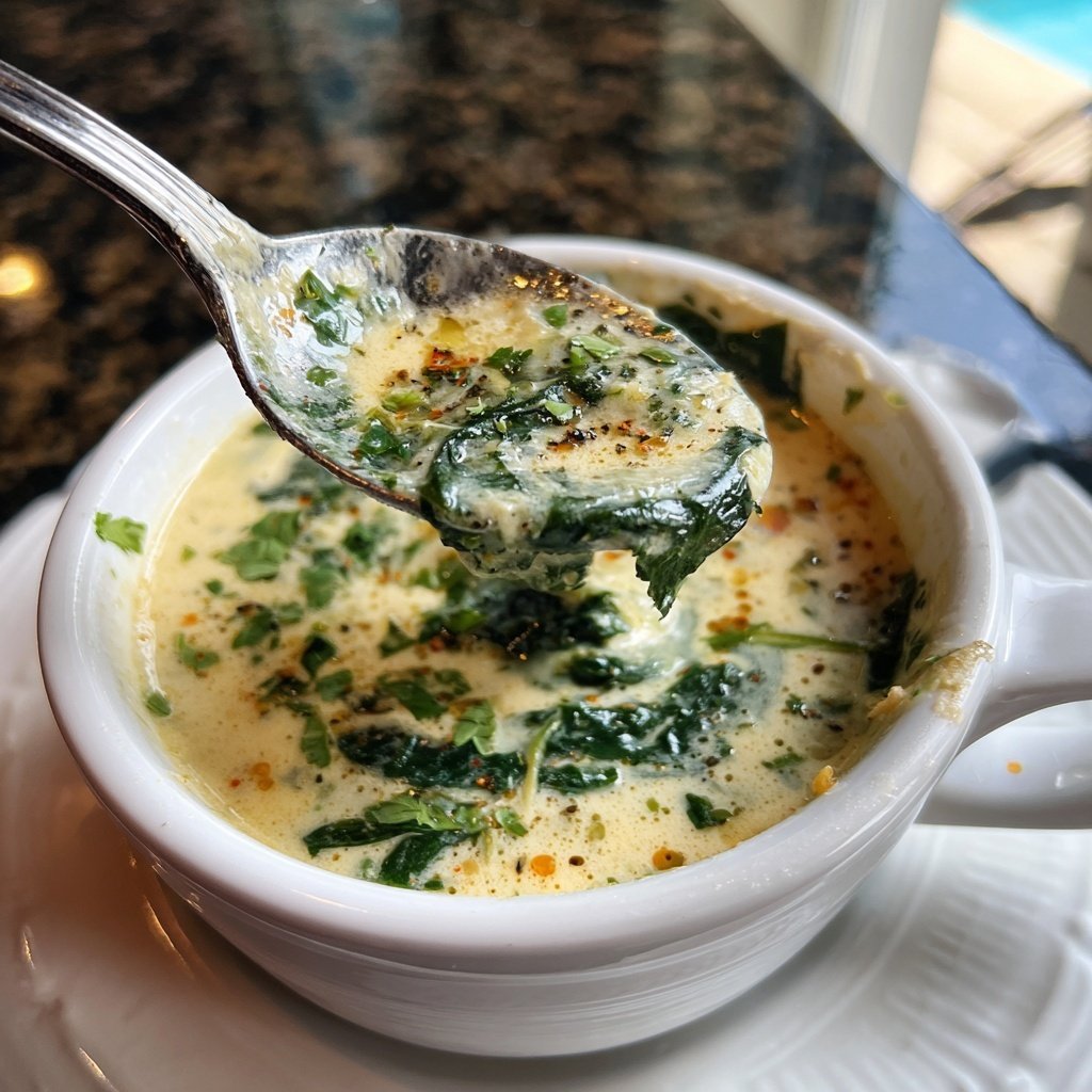 Creamy Lemon Spinach Soup