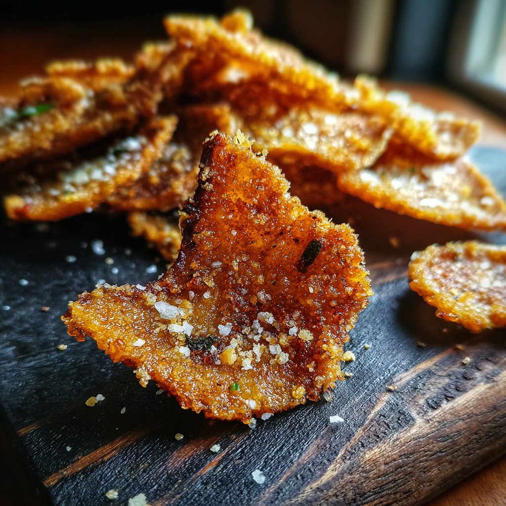 Crispy Eggplant Garlic Chips