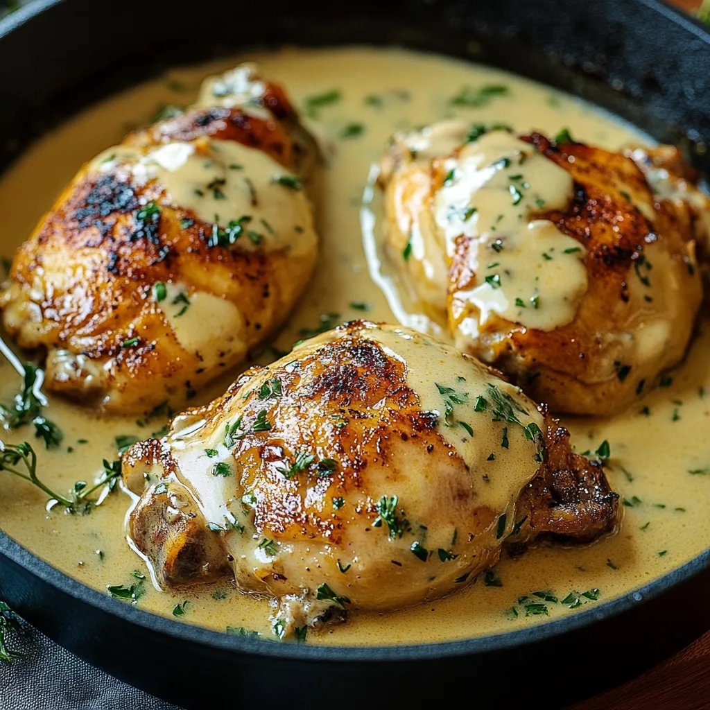 Irish Chicken in Whiskey Cream Sauce