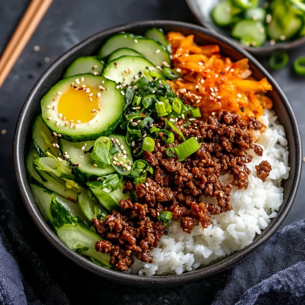 Quick & Easy Korean Ground Beef Bowl