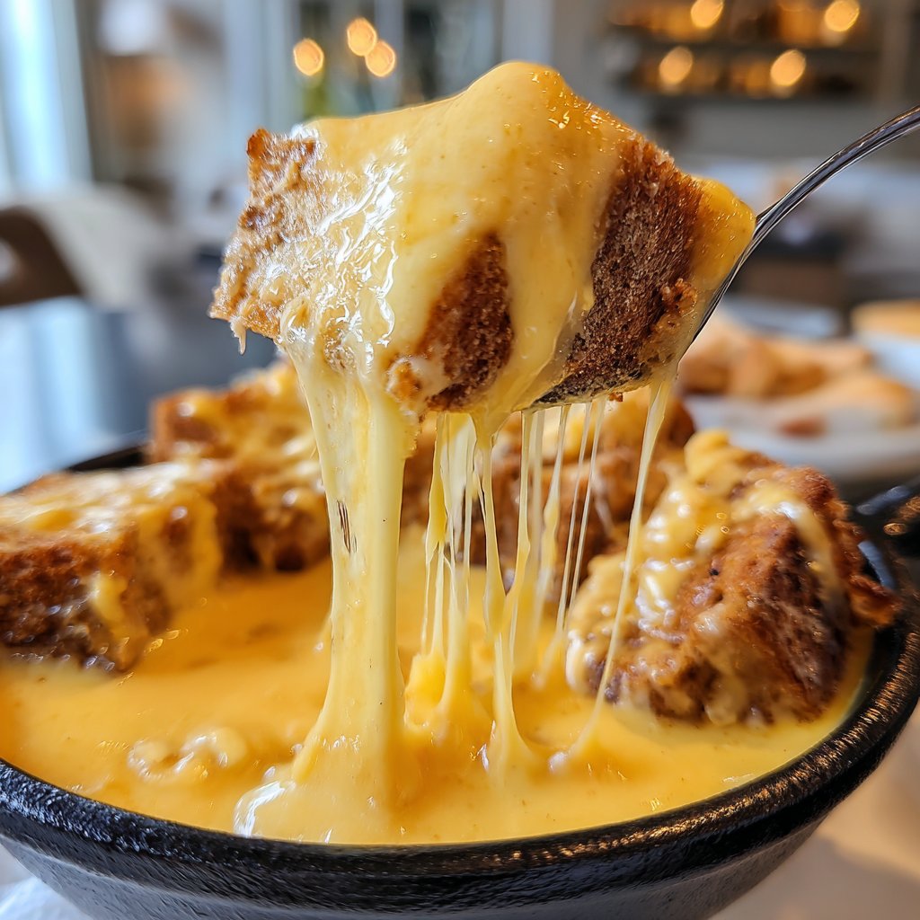 Fondue with Cheddar and Mustard