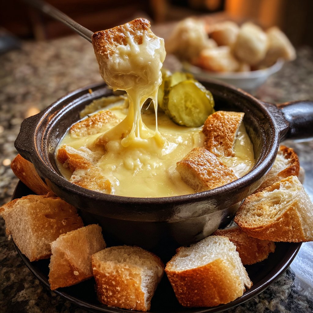 Fondue with Raclette Cheese