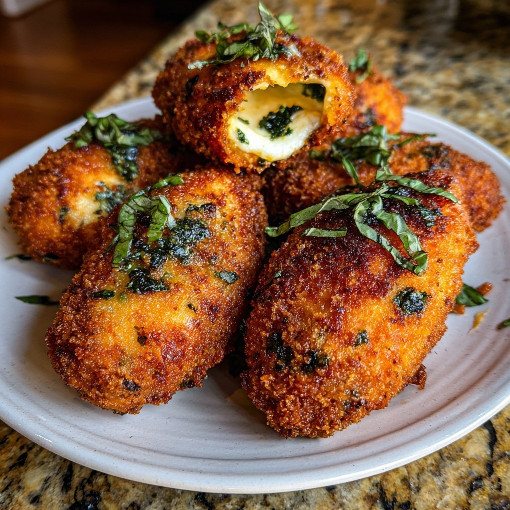 Jalapeno Poppers with Mozzarella and Basil