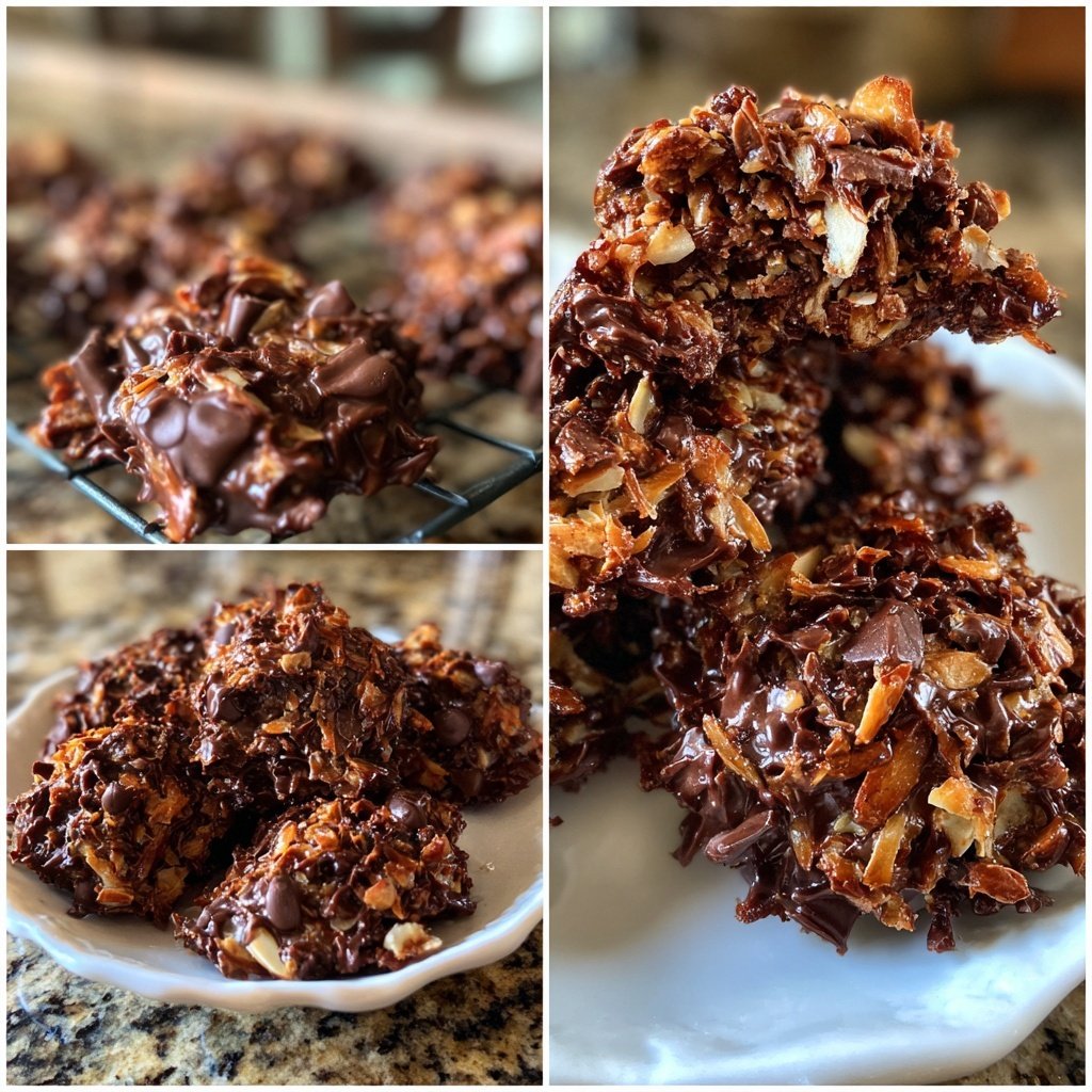 Chocolate Almond Coconut Clusters